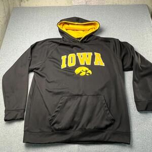 Iowa Hawkeyes Hoodie Mens XXL Black Sweatshirt NCAA Football Colosseum
